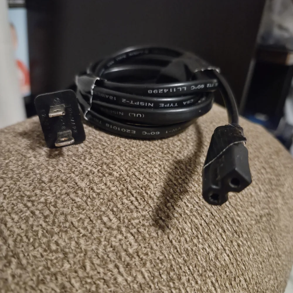 Power Cable 2-Prong AC Wall Plug To IEC-60320-C7 Connector 6'7